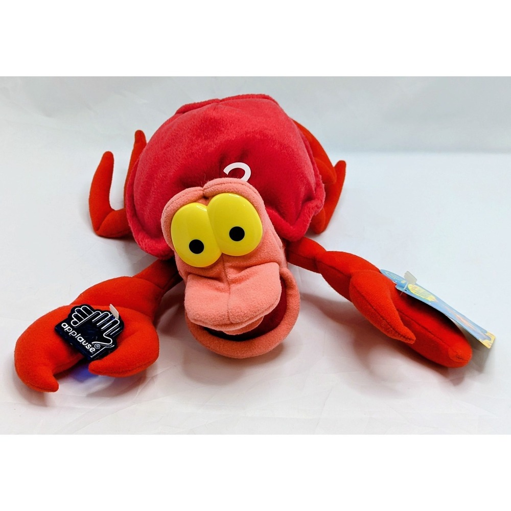 Vintage Disney Applause The Little Mermaid Sebastian The Crab 10 Inch Plush